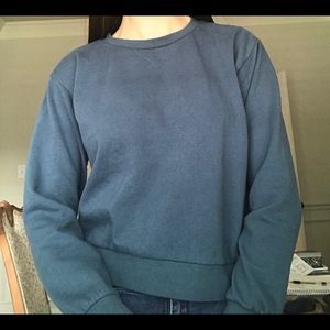 Plain blue sweatshirt